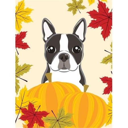 Boston Terrier Thanksgiving Flag Garden